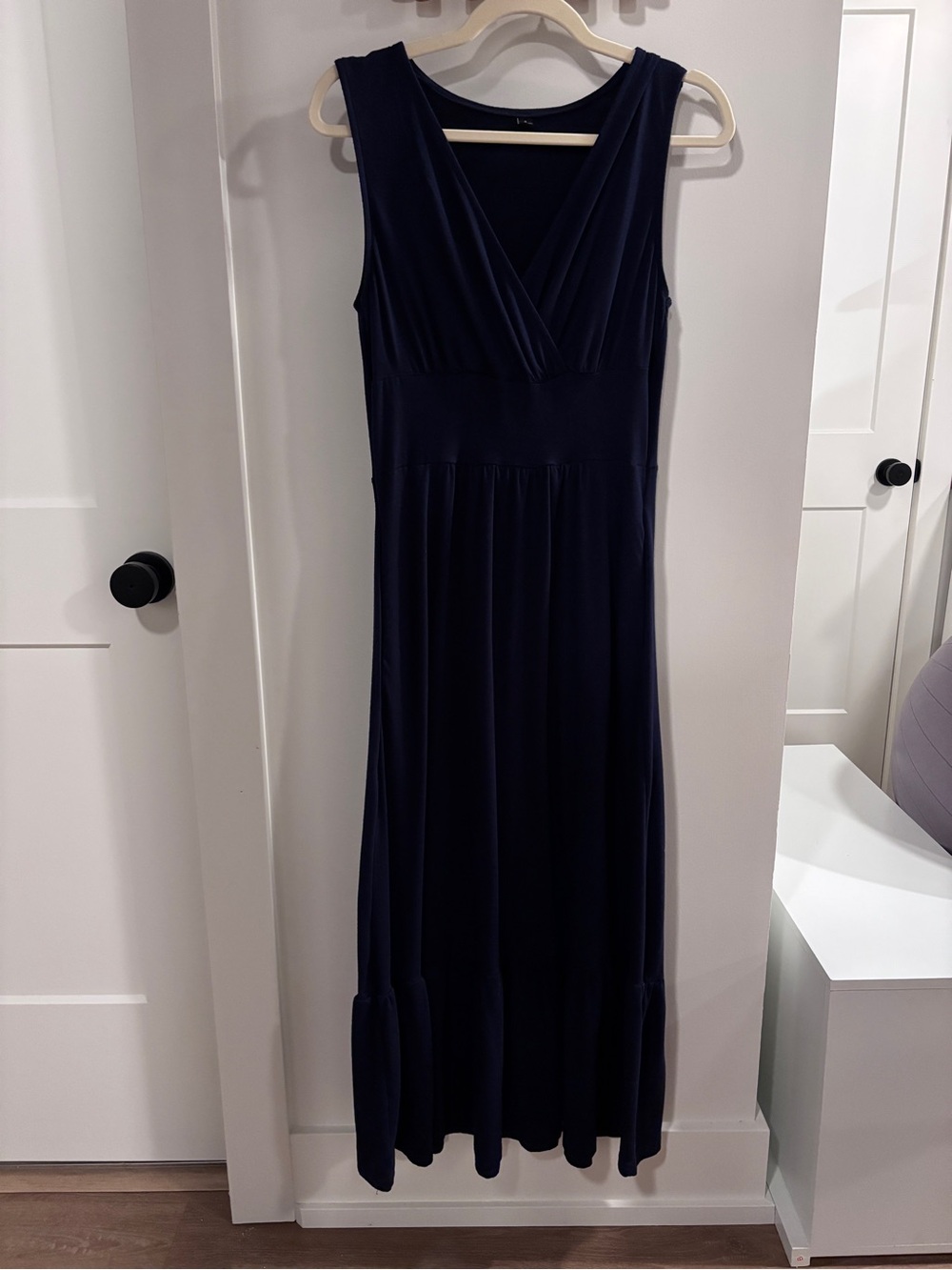 Sleeveless Navy Maxi Dress - Classic Women's Dress